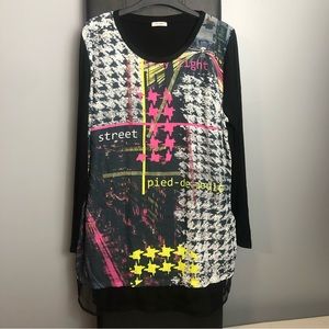 Women’s Rhinestones Street Vibe Print Size M